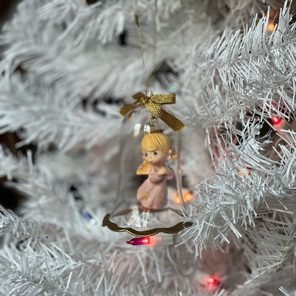 1994 Precious Moments Gold Glass Christmas Bell Ornament - Picture 3 of 5